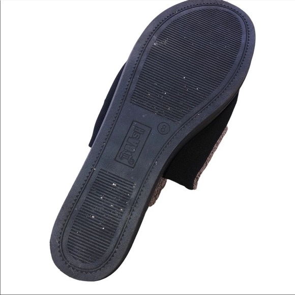 Black Stretch Mesh Slip-On Platform Sandal - Picture 5 of 5